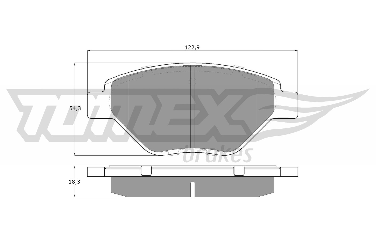 Sada brzdových platničiek kotúčovej brzdy TOMEX Brakes